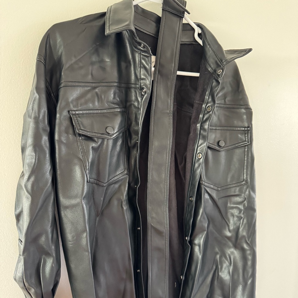 Zara Faux leather shacket